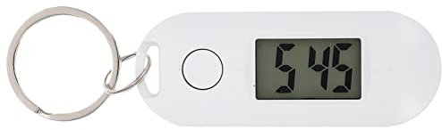 ULTECHNOVO Schlüsselanhänger Taschenuhr Ansteckuhr Mini Schlüsselanhänger Digitale Taschenuhr Elektronische Taschenuhr Schlüsselanhänger Uhr Rucksack Geeignet für Studenten, Erwachsene Unisex (White)
