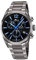 Lotus Herren Armbanduhr aus Edelstahl in der Farbe Grau-Schwarz-Blau 42mm, Wasserdichtigkeit: 10Bar, 18682/6
