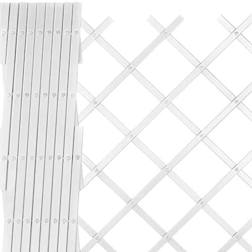 La zappa Treillis extensible pour plantes grimpantes en PVC Blanc (1 x 4 m)
