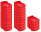 SuperSparSet 24x Rote Industriebox 300 B | HxBxT 8,1x18,3x30cm | 3,4 Liter | Sichtlagerkasten, Sortimentskasten, Sortimentsbox, Kleinteilebox