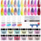 Dipping Powder Starter Kit, Wakaniya Dip Powder 12 Summer Colors Sun Changing Colour Dipping Powder Nail Set with 4 Liquid Base Top Coat, Activator, Brush Saver, Manicure Tool for Beginners Home DIY