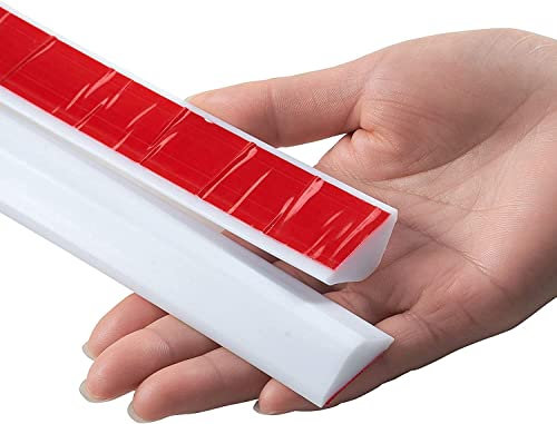 Seuils de douche, barrières de douche, bandes étanches, autocollantes, pour séparer l'eau et la maintenir à l'intérieur du seuil. (105CM,blanc)