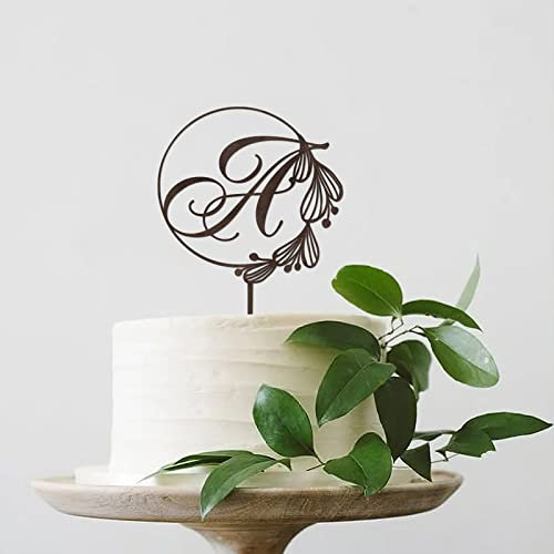 Rimego Monogramm A Cake Topper Monogramm Rustikale Initialen A Cake Topper Hochzeit Verlobung Hochzeit Jahrestag Kuchen Topper Dekorationen Holz
