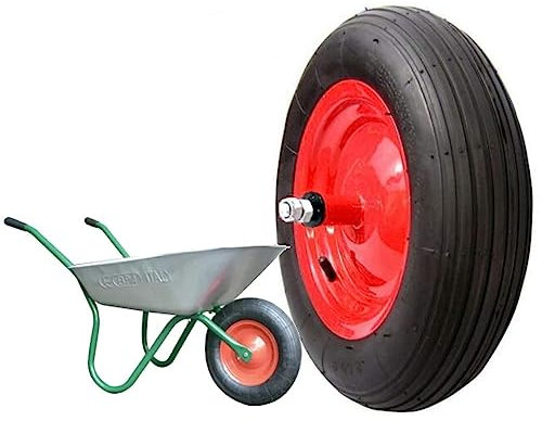 Roue pneumatique complète 3.50-8 (2pr) Pneu de rechange pour Brouette Modèle Vespa AXE Long 155mm Caoutchouc