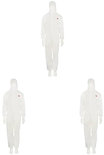 3M 45203XL Schutzanzug, Typ 5/6, Größe 3XL, Weiß/Grün (Packung mit 3)