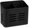 TIENDA EURASIA - Escurridor Doble de Cubiertos, Negro, Escurrecubiertos, Acero Inoxidable, Porta Cubiertos de Cocina, 16x9x13,5cm