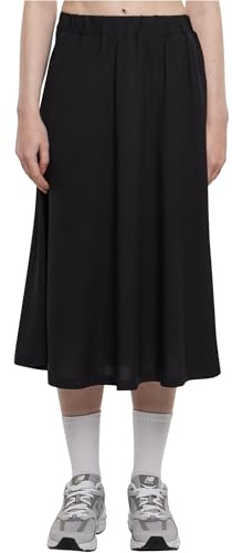 Urban Classics Damen Rock Ladies Viscose Skirt, lässiger Rock für Frauen, 3/4 Länge, erhältlich, Größen XS-5XL