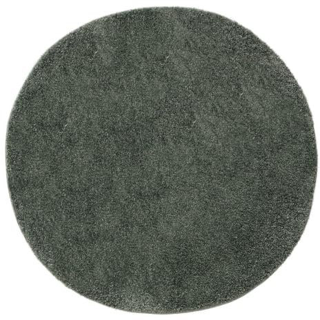 benuta Basic Hochflorteppich Soho - hellgrun ø 80 cm rund - Kuschelig Weicher Teppich im Minimalistischen Look - Pflegeleicht - Fußbodenheizung Geeignet
