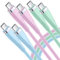 USB-C to USB-C Cable 60W Fast Charger, 0.9M/3FT Type C Charging Cable 3-Pack - Compatible with iPhone 15/15 Pro/Pro Max, MacBook Pro, iPad Pro, Samsung Galaxy S23, Google Pixel 7, LG, Nintendo Switch