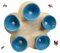 Super Idee Insektentränke Wassertränke für Insekten Bienentränke Wasserstelle Hummeln Landeplatz 5 kleine Blumen und Scheiben Holzblumen (Blau)