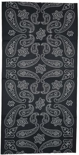 ware-direkt Loop Schal Multifunktionstuch Schlauchschal Bandana Halstuch Sport Outdoor (Paisley Schwarz 2)