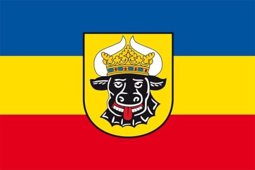 Aufkleber Mecklenburg Ochsenkopf 12x8 cm Sticker Flagge Fahne