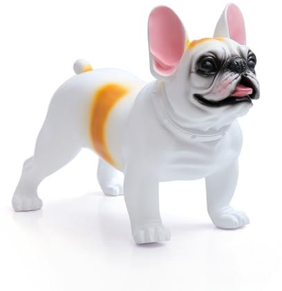 Graffiti-Skulptur einer Französischen Bulldogge, Schaufensterpuppe, Tierstatuen mit Hunden, Kunstfiguren zur Ausstellung, Schneiderpuppe, süßes Hundemodell, Foto-Requisiten (Farbe: E) (Dunkelkaffee,