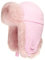 Futrzane Trappermütze aus Cord - Ushanka Damen - Winter Mütze mit Ohrenklappen (S, Rosa - Rosa Siberian)
