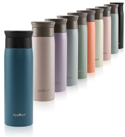 eppikan eppiToGo Edelstahl Thermobecher- Isolierbecher, Kaffee-to-go Becher, 350 ml, 500 ml Travel Mug, Autobecher, auslaufsicher mit hygienischer 360°-Trinköffnung (Vivid Blue, 500 ml)