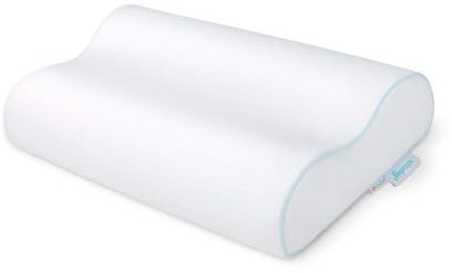 Ergonomisch geformtes Kopfkissen (30x50cm) Cool.RELAX: Nackenstützkissen für Seiten- und Rückenschläfer, Memory Foam, Liegefühl fest, Höhenkurve 9-7-11cm, perfekte Schlaftemperatur, inkl. Bezug