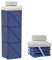 Popdigito 24oz Collapsible Water Bottles,Foodgrade BPA Free Reusable Foldable Water Bottle Lightweight LeakProof for Travel Hiking Camping Cycling Gym Sports,Collapses Folding Water Bottle,Dark Blue