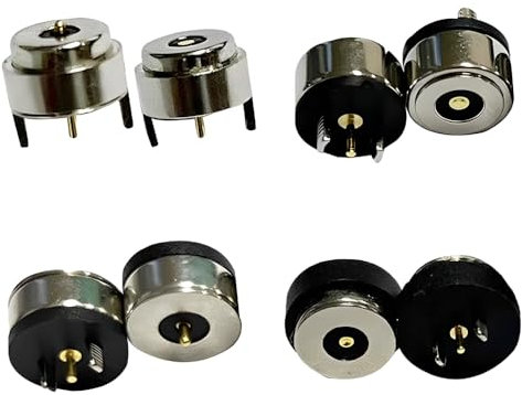 BeisDirect 1 Paar 1-poliger 5 mm/8 mm/10 mm/12 mm federbelasteter magnetischer Pogo-Pin-Anschluss männlich und weiblich, Gleichstromnetzteil, Ladesonde, Magnet-Ladeanschluss (10 mm)