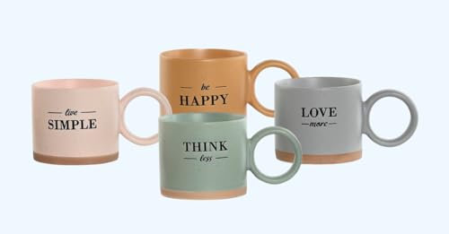 MAGMAHOME Tazze da caffè moderne ed esclusive - tazze da colazione di grande capacità e durevoli - Chavenas Cafe originali per persone che apprezzano disegni unici - Coffee Cup Elegante. (Bone)