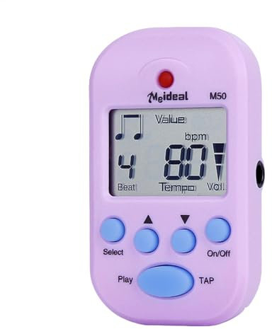 Qutalmi Métronome numérique, métronome numérique pour piano, Métronome de piano LCD Métronomes réglables en volume, Métronome de musique mécanique, 10 sons de battement, accordeur de métronome pour