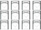 Vigormat Pieds de rechange pour table ensemble de brasserie en métal (12 pieds + kit noir))