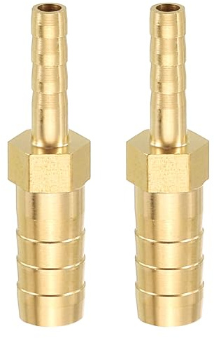 METALLIXITY 2Pcs Brass Hose Barb to Adapter 8mm Barb x 4mm for Automotive, Motorcycle, Marine, Truck, RV Fuel Systems | for Automotive, Motorcycle, Marine, Truck, RV Fuel Systems