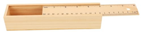 GARVALON Holz Federmäppchen mit Schublade Kompakt, für Schule und Büro
