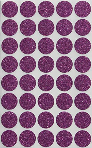 Sticker Glitzer Lila 19 mm – 1,9 cm Klebepunkte 600 Stück von Royal Green
