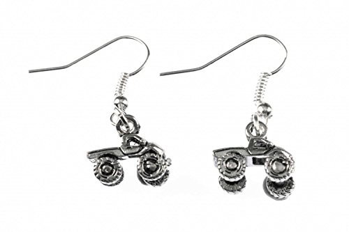 Miniblings Quad Ohrringe Geländefahrzeug Race Truck Offroad Auto silber Fahrzeug - Handmade Modeschmuck I Ohrhänger Ohrschmuck versilbert