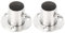 Sourcingmap Stainless Steel Cabinet Clothes Closet Rod Bracket Holder Flange Socket 19mm Dia 2 Pcs