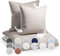 sleepwise Bettwäsche 200x200 Winter Bettwäsche 3tlg - ÖKO-TEX, Traumhaft Weich, Atmungsaktiv, Bügelfrei & Knitterfrei, Bettbezug Set aus gebürsteter Mikrofaser mit 2x 80x80 cm Kissenbezüge, Taupe/Weiß