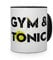 printplanet Tasse mit Spruch: Gym & Tonic - Kaffeebecher, Mug, Becher, Kaffeetasse - Farbe Schwarz
