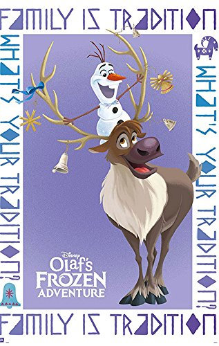 Frozen - Family is Tradition Olaf & Sven - Disney Poster Plakat Druck - Größe 61x91,5 cm