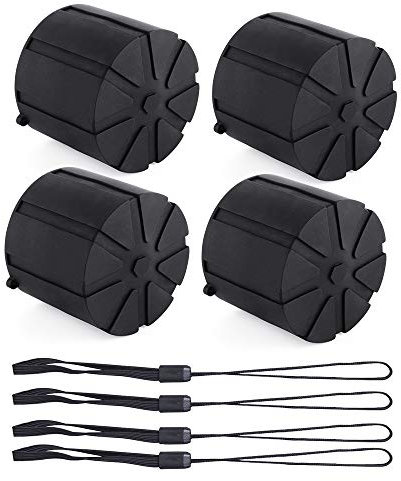 Silikon-Universal-Objektivkappen, wasserdichtes, staubdichtes Objektivgkappe mit Halte-Schlaufe für 60 mm - 110 mm DSLR-Kameraobjektiv (4 Stück)