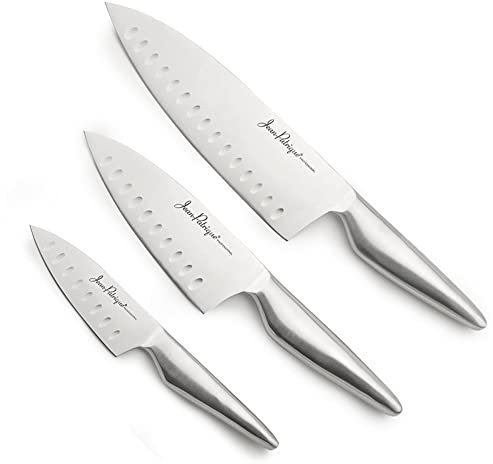 Jean-Patrique Chopaholic Oriental 3 Piece Chef Knife Set - Razor Sharp Single Forged Kitchen Knives Set