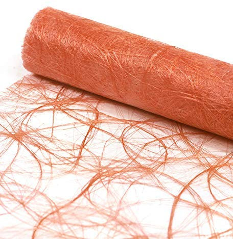 Zwartz Tischläufer 25 Meter Sizoweb® Tischband Kommunion Konfirmation Hochzeit, 30 cm Breite in Koralle