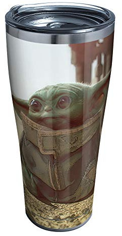 Tervis Dreifachwandige Star Wars – Der isolierte Becher für Kinder hält Getränke kalt und heiß, 850 ml – Edelstahl, Edelstahl