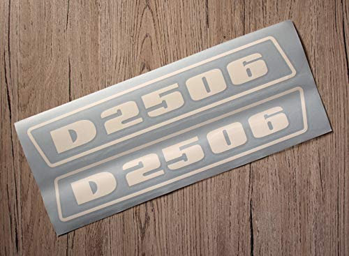 Deutz Aufkleber für Traktor D2506 Logo Emblem Sticker Label weiß (bis 1974)