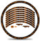 16-teiliges Set Felgenrandaufkleber Sticker für Fahrrad Felgen im Future Design Komplett Set für 27 29 für Rennrad Mountainbike MTB Laufrad RX027 (Neon Orange, Matt)