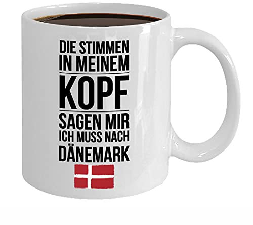 Dänemark Lustige Tasse mit Spruch Kaffeebecher Kaffeetasse Skandinavisch Dänisch Keramik