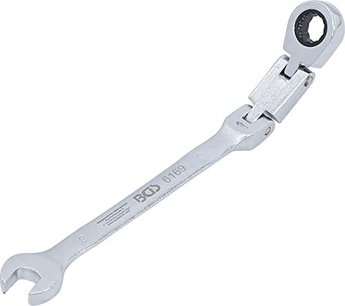 BGS 6169 | Llave combinada con carraca de doble articulación | angulable | 9 mm