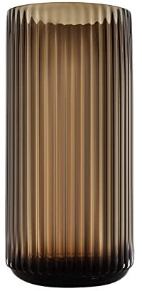 Dinyeo Große zylinderförmige Blumenvase aus braunem Glas für Bauernhaus, Esstisch, Tafelaufsätze, Dekoration