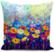 HUASHUZI Kissenbezug 45 x 45 cm Blumen blau Outdoor Kissen Balkon deko für sofakissen kissenbezüge dekokissen couchkissen kissenhülle Sofa Garden Schlafzimmer gartenmöbel Wohnzimmer Zimmer zierkissen