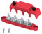 Bus Bar 250A 12V Stromverteilungsblock mit 5/16 (M8) 4-Posts Klemmenblock mit Abdeckung für Automotive, Marine, Batteriesystem (Rot)