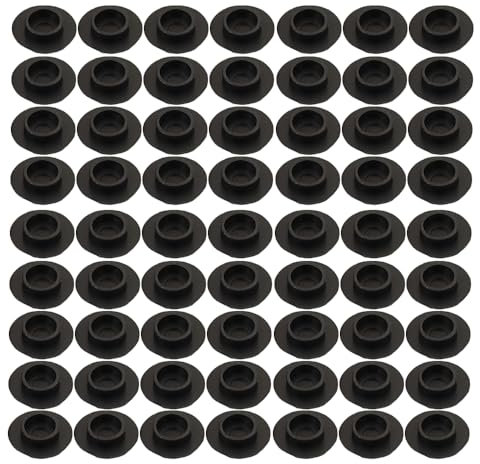 Lot de 100 bouchons en plastique M6 noirs pour boulons hexagonaux de meubles