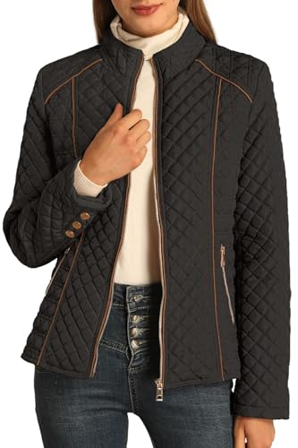 BELLIVERA Damen Übergangsjacke Winter Warme Gesteppte Leichte Lang Strickjacke Puffer Mantel