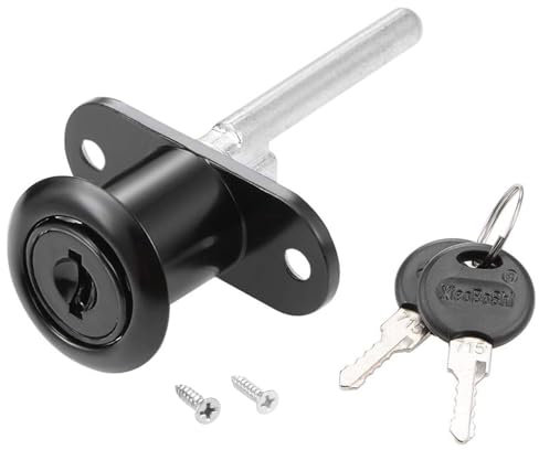Recogwood 19mm Cabinet Plunger Lock, 3/4 Inch Cylinder Diameter Desk Drawer Plunger Lock Cupboard Security Cam Lock with Key for Filing Cabinets Wardrobe Display Cabinet Furniture, Key Different