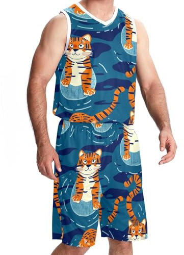 KQNZT Basketballtrikot für Herren, personalisiertes Trikot, athletische Basketball-Trikots, Batik-Kreiskunst, Design 2678, XXXL