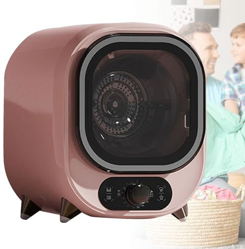 Hydravex Asciugatrice Piccola a Condensatore, Asciugatrice Portatile Compatta con capacità di 5 kg, Asciugatrice a Condensatore Piccola, Centrifuga con capacità di Carico di 0,8 kg, per Casa,Pink