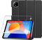 Funda para Xiaomi Redmi Pad SE 8.7 4G 2024 +1 Pack Cristal Vidrio Templado,con Función Soporte,Anti-Arañazos Protectora Case función -Negro